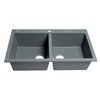 Alfi Brand Titanium 34" Drop-In Dbl Bowl Granite Composite Kitchen Sink AB3420DI-T